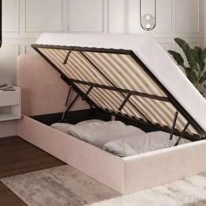 Chiswick Ottoman Bed Small Double Soft Pink box tatty contents are OK