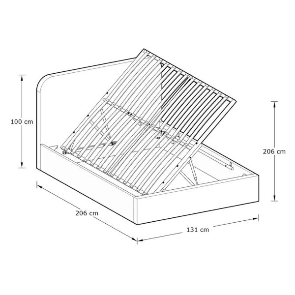 Chiswick Ottoman Bed Small Double Soft Pink box tatty contents are OK - Image 7