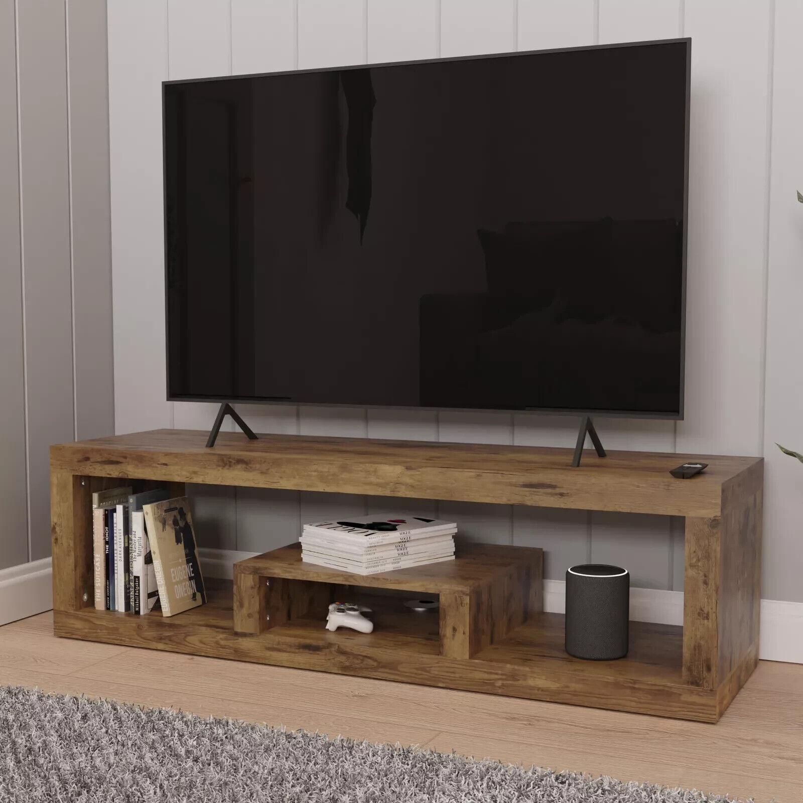 GFW Jakarta Wall Mount Floor Lowboard TV Unit Storage Living Room Bedroom Mango
