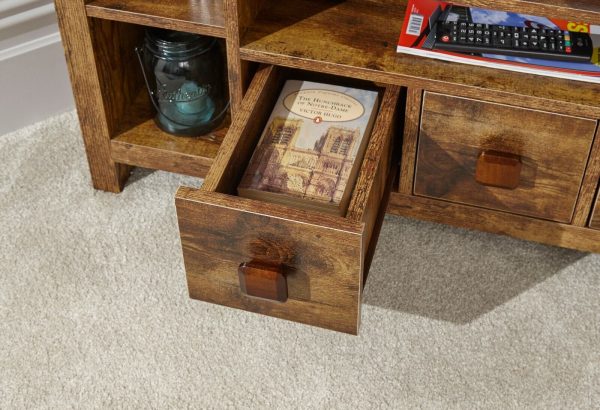 Jakarta 3 Drawer Corner TV Media Entertainment Unit distressed style GRADED - Image 4