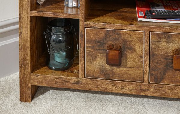 Jakarta 3 Drawer Corner TV Media Entertainment Unit distressed style GRADED - Image 7