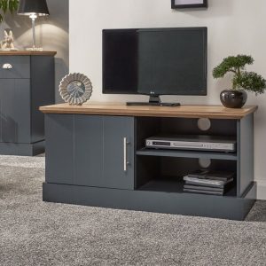 KENDAL COMPACT TV STAND MEDIA UNIT SLATE BLUE
