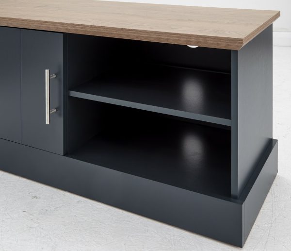 KENDAL COMPACT TV STAND MEDIA UNIT SLATE BLUE - Image 6