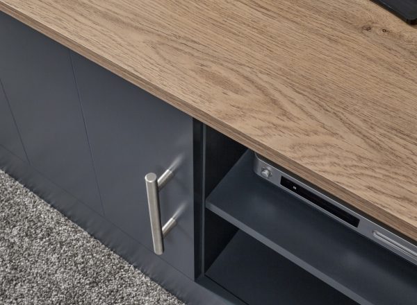 KENDAL COMPACT TV STAND MEDIA UNIT SLATE BLUE - Image 7