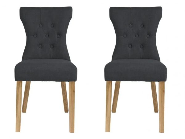 LPD - Oporto Medium Size Dining Table Set With 4 Naples Grey Chairs - Image 4