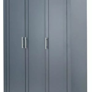 Lancaster Country Style 3 Door Wardrobe Robe Blue Grey "customer return"