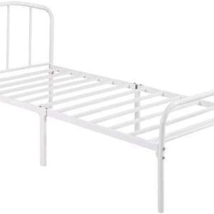 Low Foot End Metal Bedframe -White-3ft Single (also in black  and more sizes)