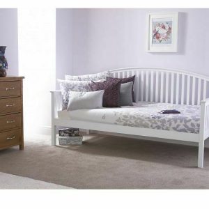 Madrid White Wooden Single Daybed Only