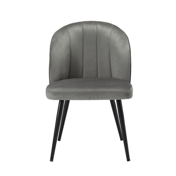 Pair of Orla chair Bedroom Lounge Dining Occasional chairs Grey - Image 3
