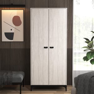 Truro 2 door Wardrobe, Quality materials Dusty Grey Oak 180 x 79 x 51