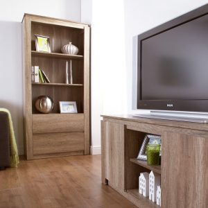 Canyon Tall Display 2 Drawer 3 Shelf  Bookcase Living room range oak