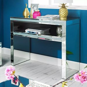 Elegant Mirrored Console Table Side Desk Hallway Living Bedroom COLLECT ONLY