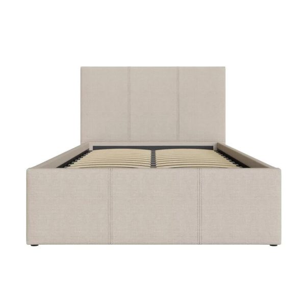 End Lift Ottoman Gas End Lift Up Storage Bed 3ft 90CM Single Fabric Natural Bed - Image 5