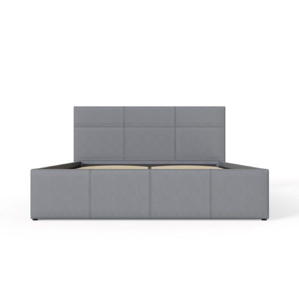 GFW End Lift Ottoman Gas Lift Storage Bed 120CM Small Double Grey - Image 7