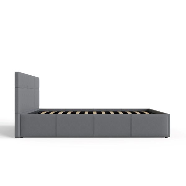 GFW End Lift Ottoman Gas Lift Storage Bed 120CM Small Double Grey - Image 8