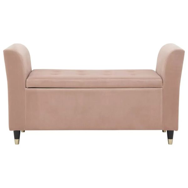 Genoa Window Seat Luxurious Blush Pink Chenille Fabric Stylish - Image 4