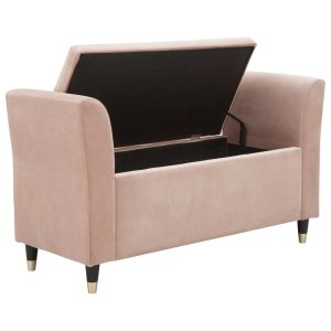 Genoa Window Seat Luxurious Blush Pink Chenille Fabric Stylish