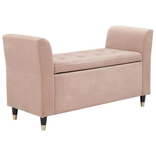 Genoa Window Seat Luxurious Blush Pink Chenille Fabric Stylish - Image 5