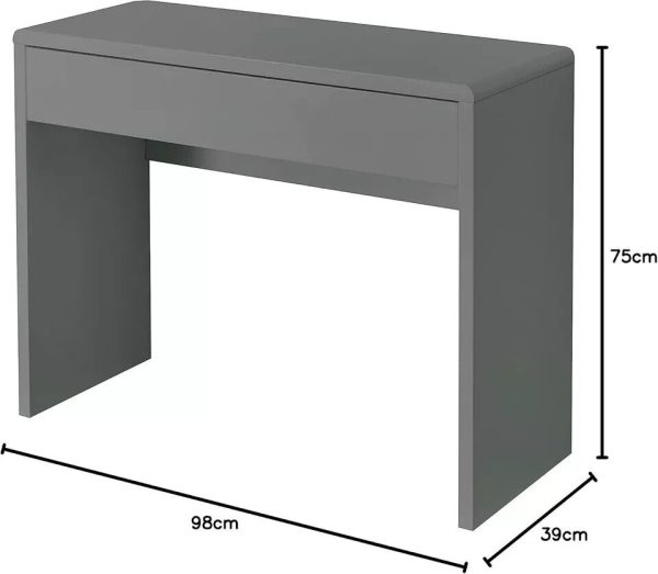 Grey Gloss Console Table - Dressing/Bedroom/Office/Hallway  Stylish