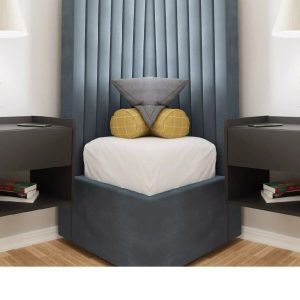 Harmony Wall Mounted Pair of Bedside Tables Anthracite Grey