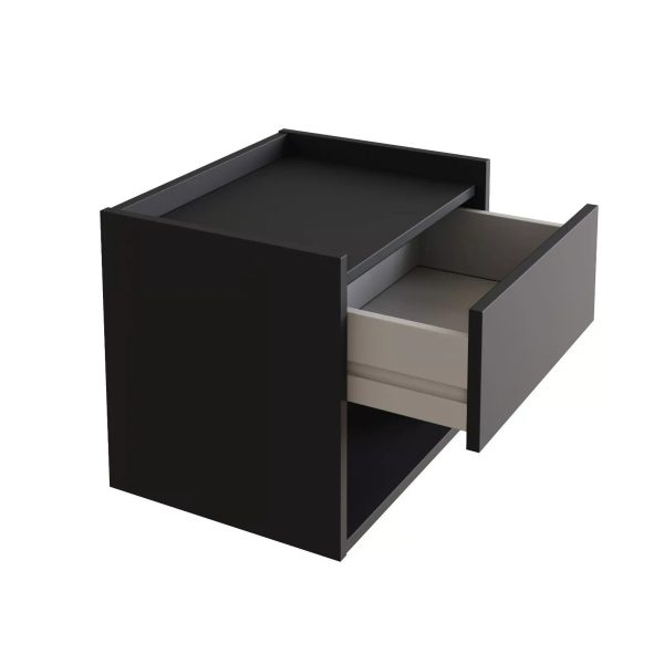 Harmony Wall Mounted Pair of Bedside Tables Anthracite Grey - Image 5