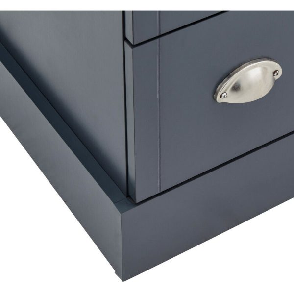 Kendal 3 Drawer Chest of drawers Country style bedroom furniture Slate Blue Oak - Image 10