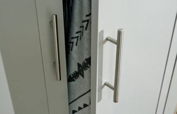 Lancaster 3 Door 2 Drawer Wardrobe - Grey - Image 8