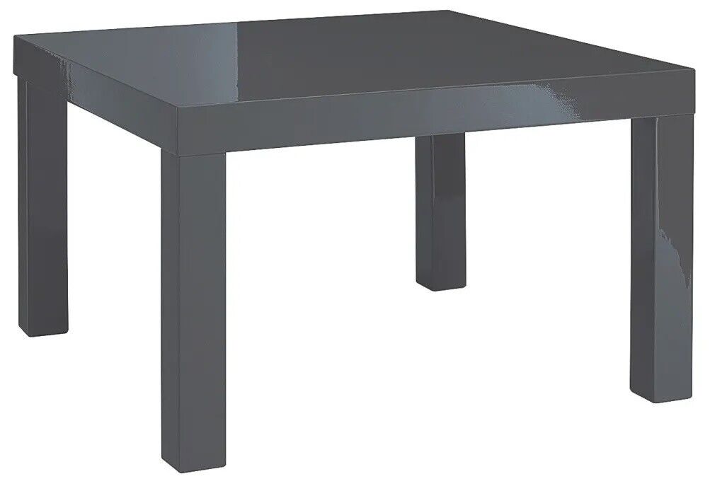 Puro High Gloss Charcoal End Lamp Side Table 45cm x 60cm x 60 cm Great Quality
