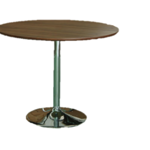 Round Pedestal Table Cafe Bistro Walnut colour Cheap dining table