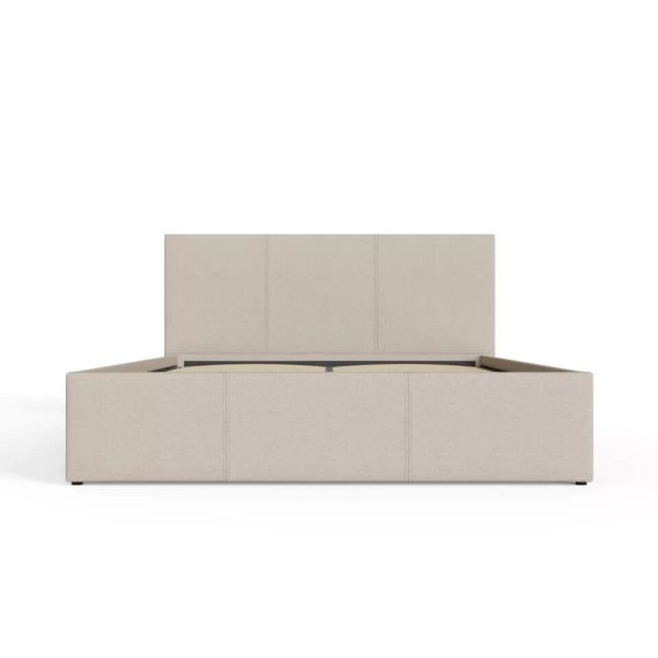 End Lift Ottoman Gas Lift Storage Bed 150CM 5ft King Fabric Natural - Image 7