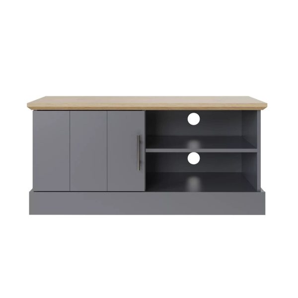 Kendal Small TV Media Entertainment Unit  Slate Blue 1 door 2 shelf - Image 3