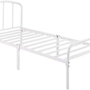 Low Foot End Metal Bedframe -White-3ft Single (also in black  and more sizes)