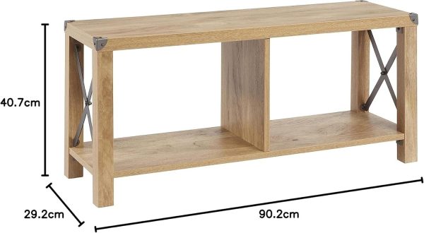 Multi-Purpose Storage Unit Coffee table Lamp TV Media Stand Wooden Effect Bench - Image 6