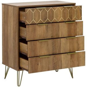 Orleans 4 Drawer Chest Mango Mid-century-inspired design