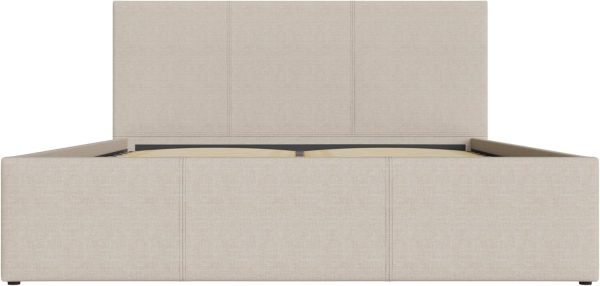 Side Lift 5ft King Ottoman Quality Fabric gas lift up storage bed Natural colour - Image 7