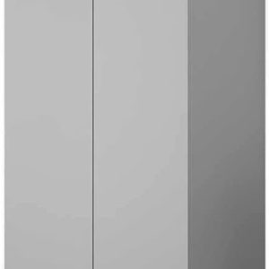 Stora 80cm Modern Bedroom 2 Door Wardrobe with Storage Shelves Matt Grey