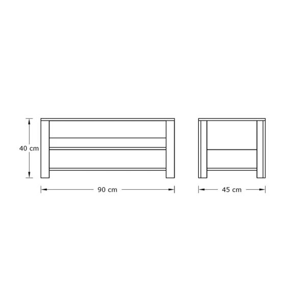 Stylish Coffee Table with LED Anthracite Oak storage shelves - Image 6