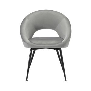 Velvet Dining Chair (Pack of Two) Grey Lulu Brand New Free Home Delivery