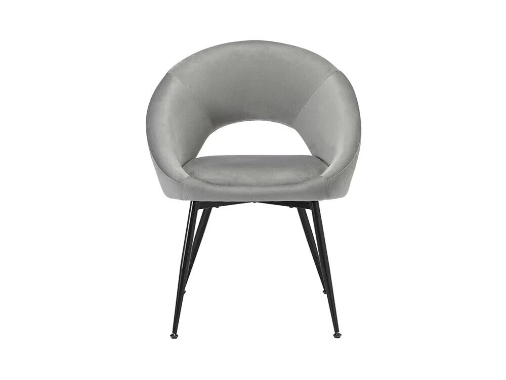 Velvet Dining Chair (Pack of Two) Grey Lulu Brand New Free Home Delivery