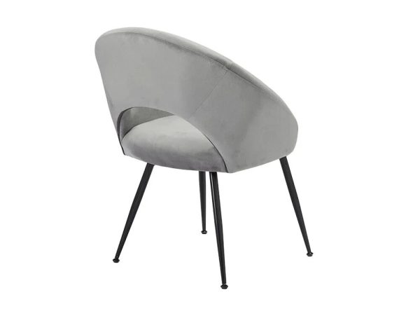 Velvet Dining Chair (Pack of Two) Grey Lulu Brand New Free Home Delivery - Image 5