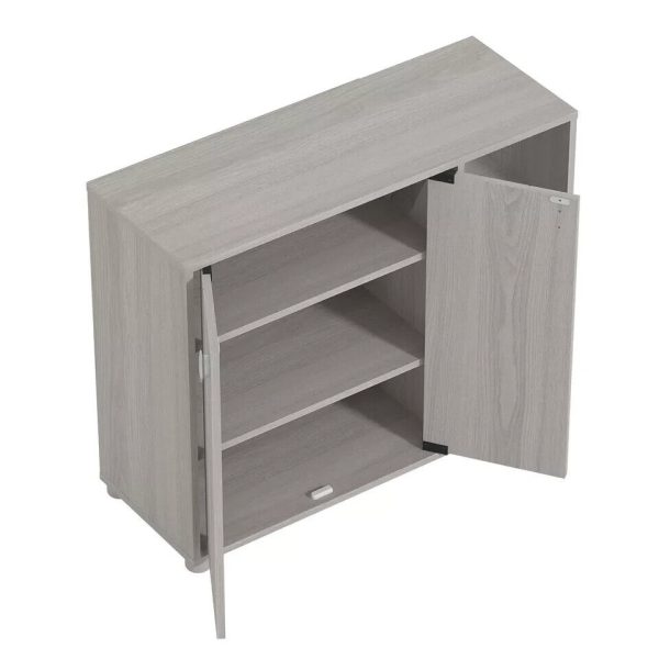 Bideford Compact Shoe Cabinet Warm Grey Oak - Image 5