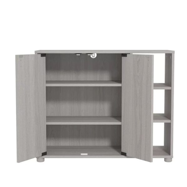 Bideford Compact Shoe Cabinet Warm Grey Oak - Image 6