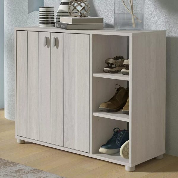 Bideford Compact Shoe Cabinet Warm Grey Oak