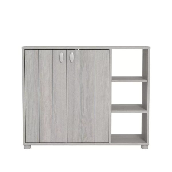 Bideford Compact Shoe Cabinet Warm Grey Oak - Image 8