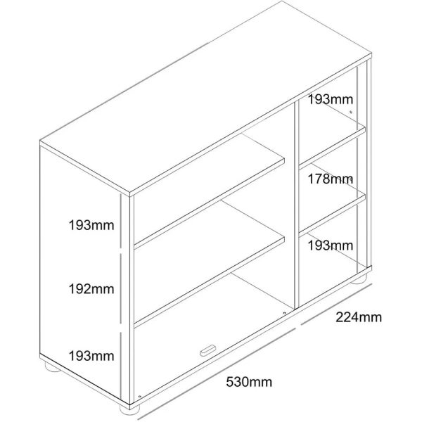 Bideford Compact Shoe Cabinet White Oak 11 to 15 pairs - Image 5
