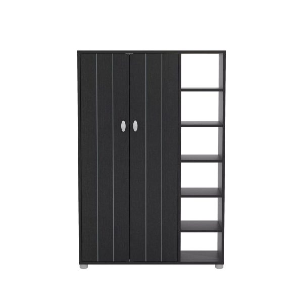 Bideford Tall Shoe Cabinet Rustick Black Oak - Image 8