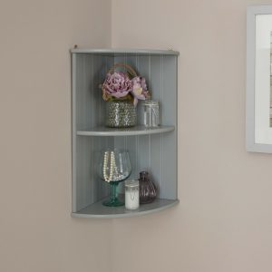 COLONIAL CORNER WALL SHELF UNIT GREY