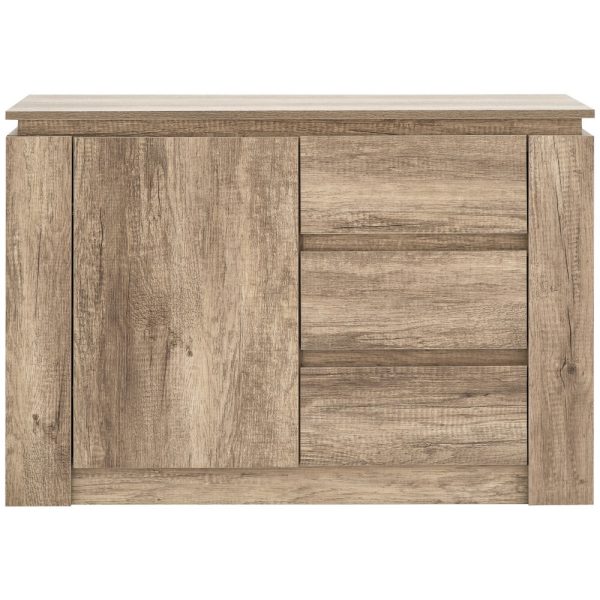Canyon 1 Door 3 Drawer Multi unit Sideboard Oak Veneer 3D finish - Image 5