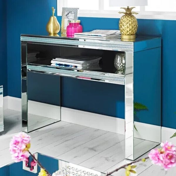 Elegant Mirrored Console Table Side Desk Hallway Living Room Bedroom COLLECT - Image 3