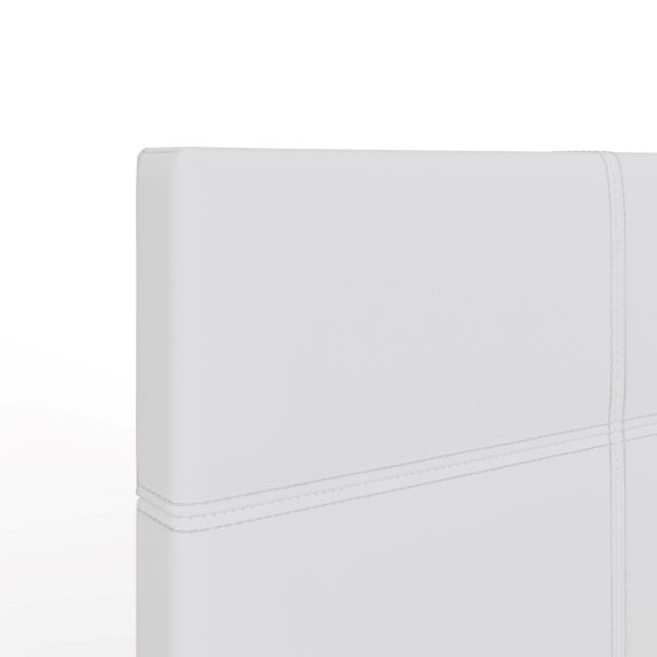 End Lift 3ft Single faux leather ottoman storage bed WHITE gas lift up - Image 9